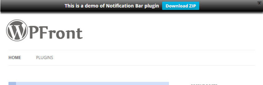 ساخت نوار اعلان در وردپرس با افزونه WPFront Notification Bar